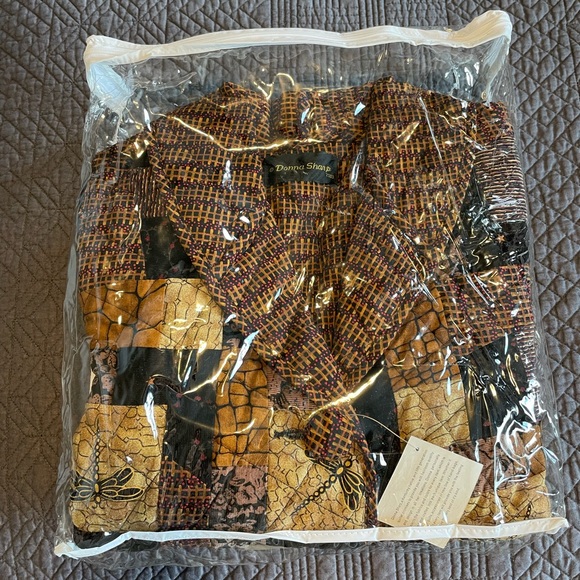 New Donna Sharp Vintage Quilted Cotton Dragonfly Jacket Size: P - Picture 11 of 11